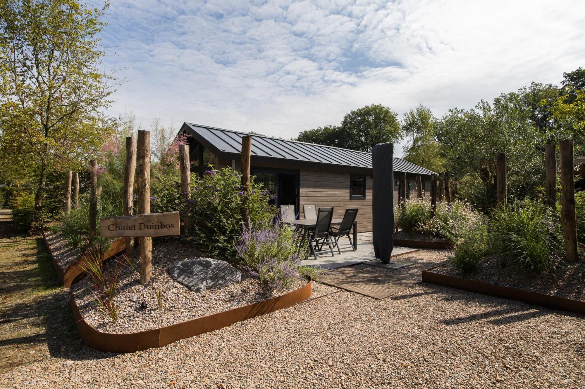 Modern Ingericht Chalet Op Groen Park Op De Veluwe Epe Bagian luar foto