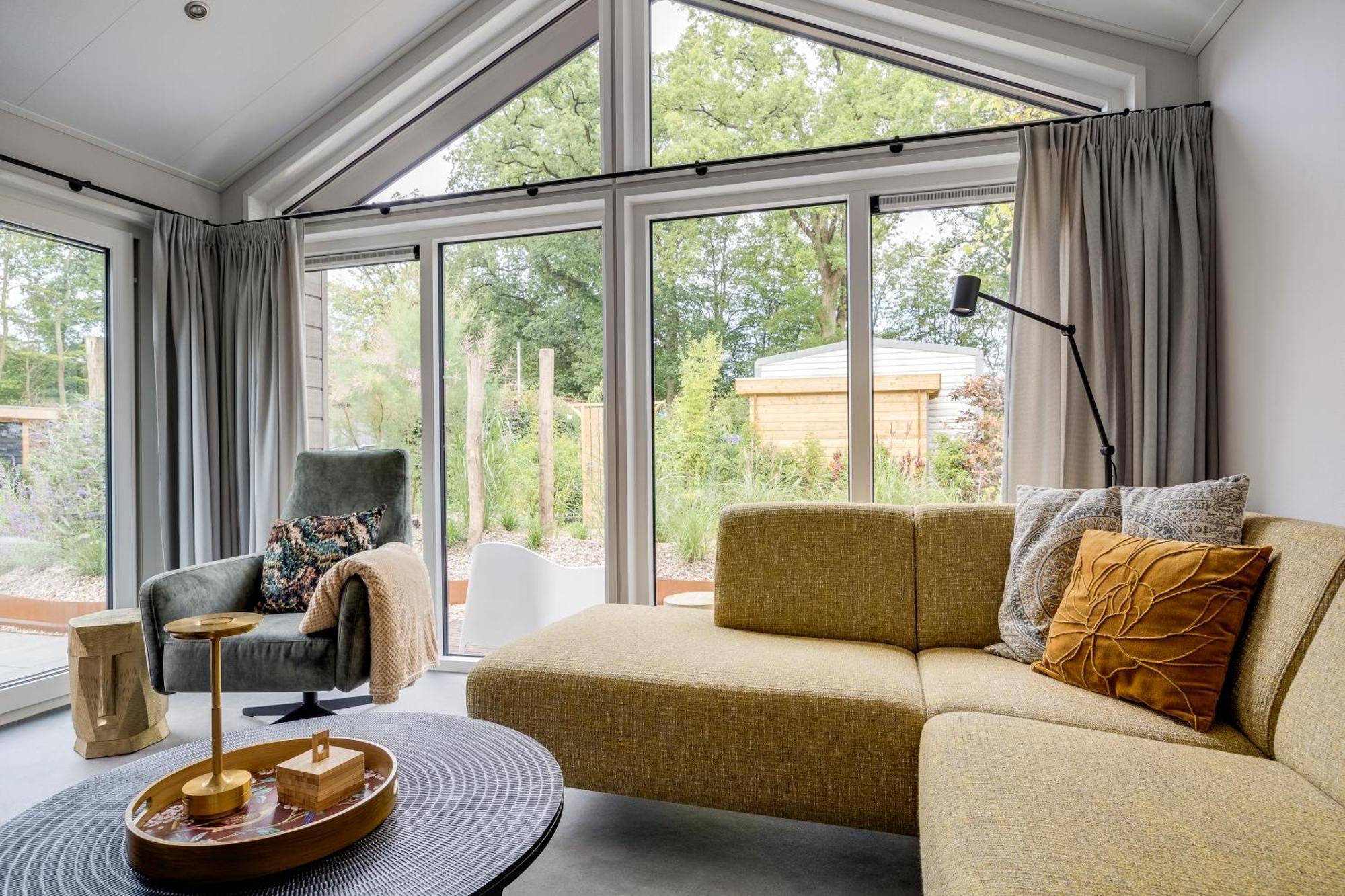 Modern Ingericht Chalet Op Groen Park Op De Veluwe Epe Bagian luar foto