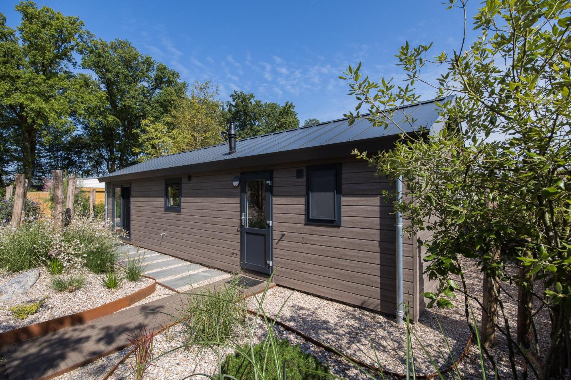 Modern Ingericht Chalet Op Groen Park Op De Veluwe Epe Bagian luar foto